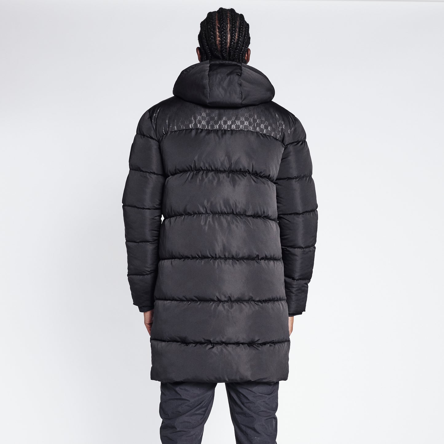 Long Puffer Jacket - Black