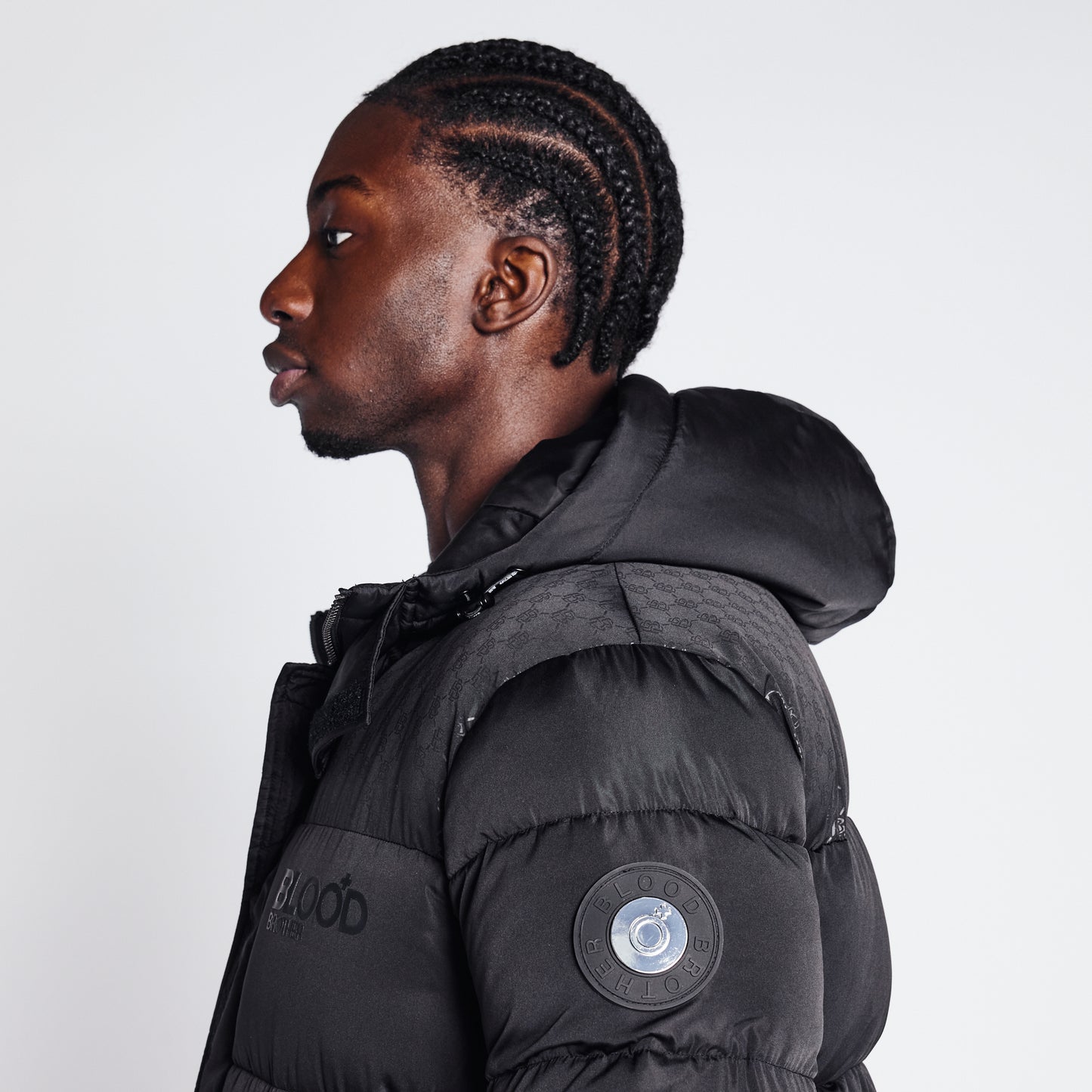 Long Puffer Jacket - Black