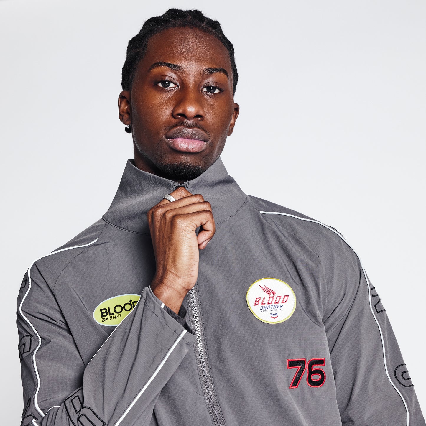 Racer Jacket - Metallic Silver