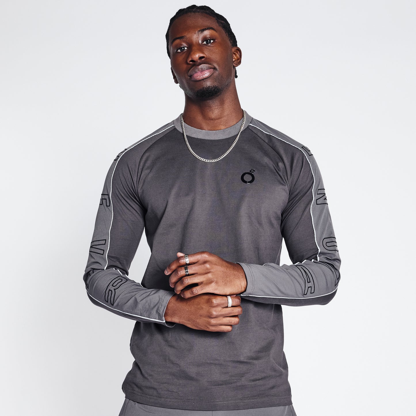 Racer Long Sleeve T-Shirt - Metallic Silver