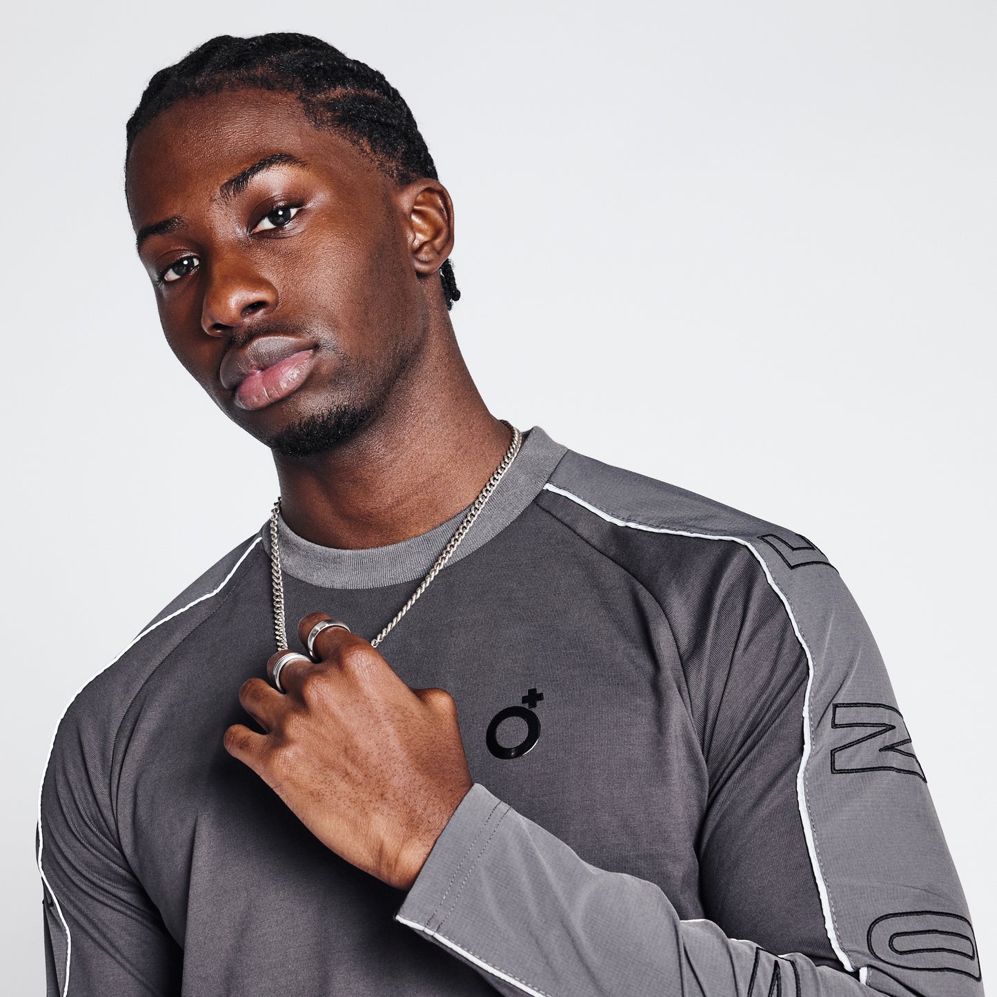 Racer Long Sleeve T-Shirt - Metallic Silver