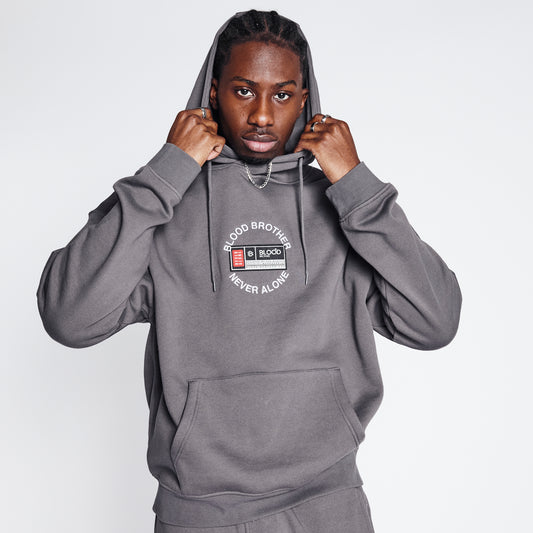 Badged Basket Hoodie - Dark Grey