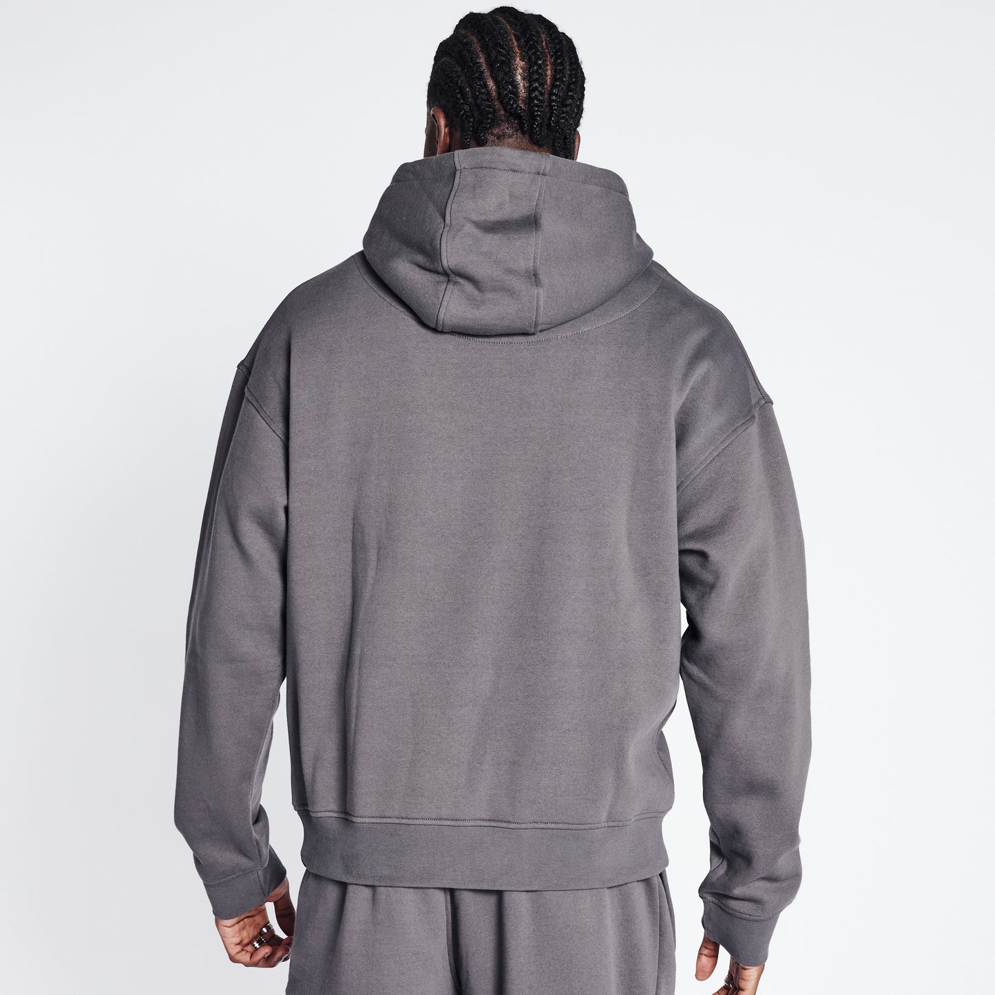Badged Basket Hoodie - Dark Grey