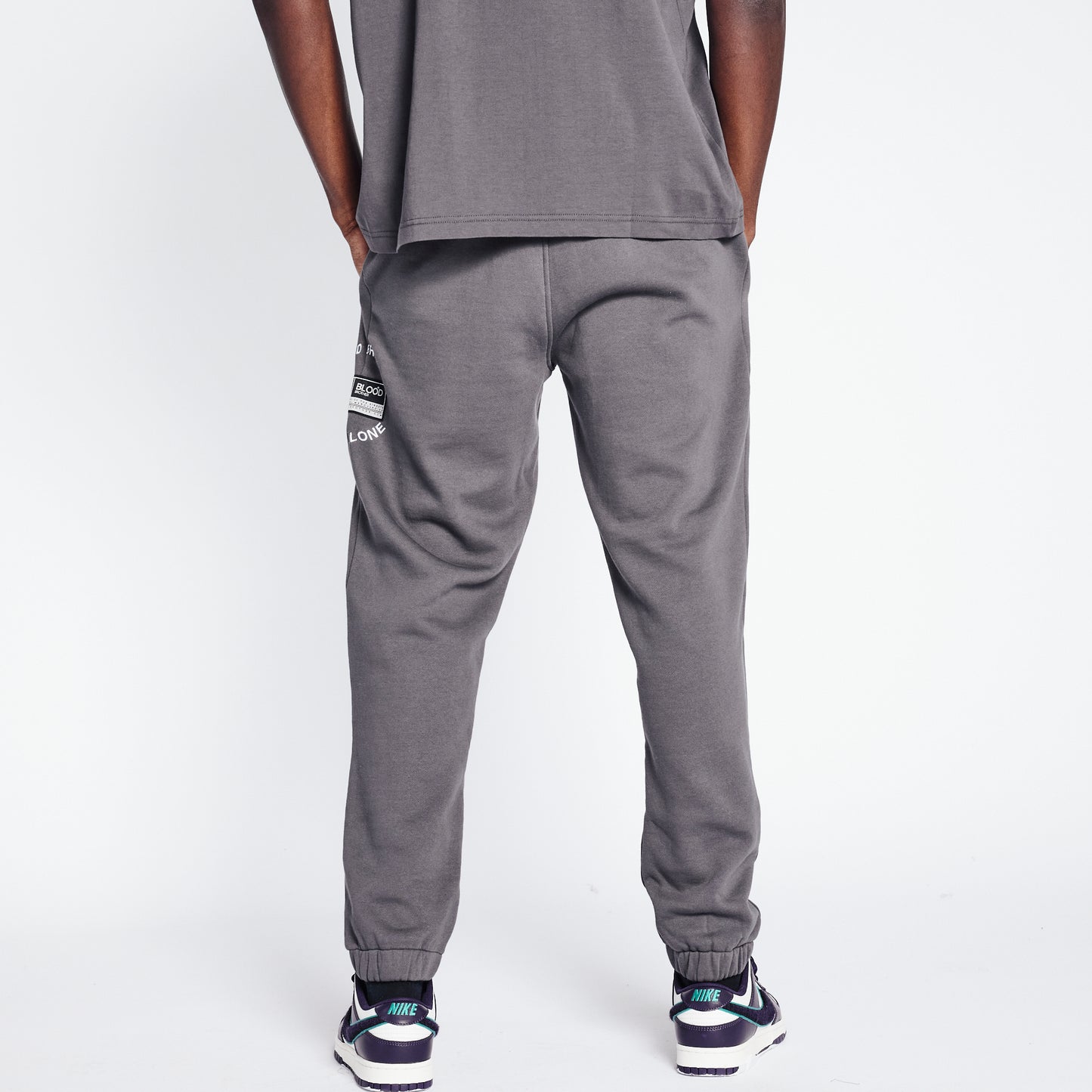 Badged Basket Joggers - Dark Grey