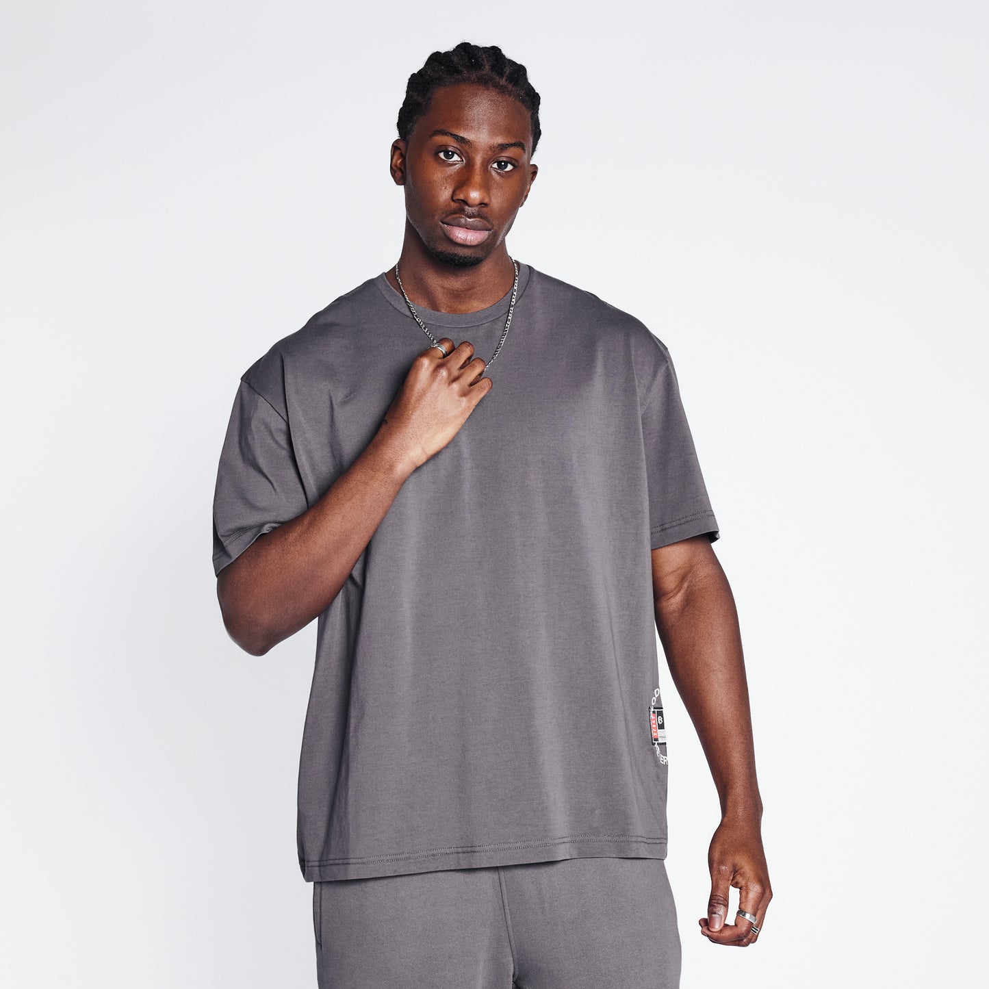 Badged Basket T-shirt - Dark Grey